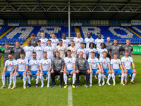 Barrow's First team squad during the Barrow AFC Photocall at Holker Street in Barrow-in-Furness, England, on September 4, 2024. (