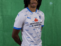 Barrow's Neo Eccleston during the Barrow AFC Photocall at Holker Street in Barrow-in-Furness, England, on September 4, 2024. (