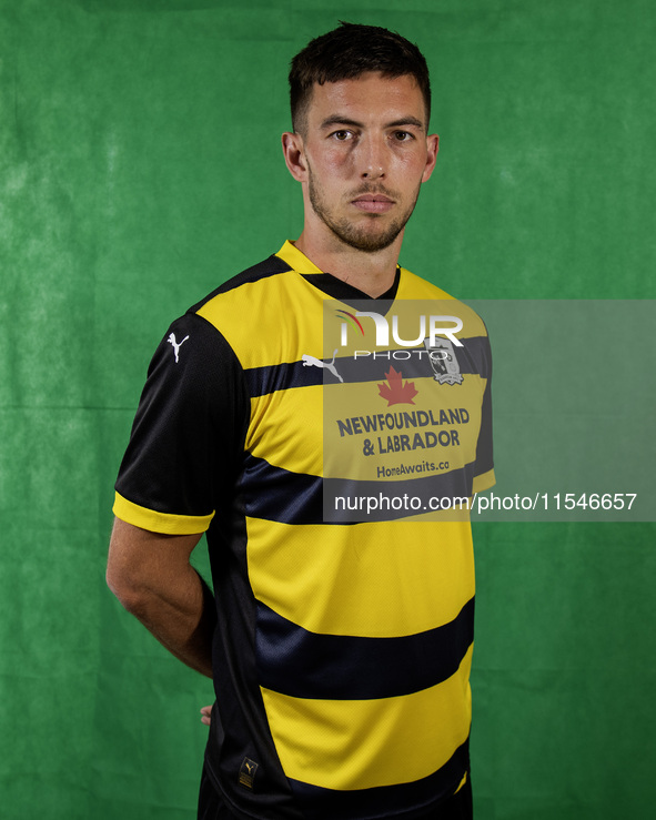 Dean Campbell of Barrow during the Barrow AFC Photocall at Holker Street in Barrow-in-Furness, on September 4, 2024. 