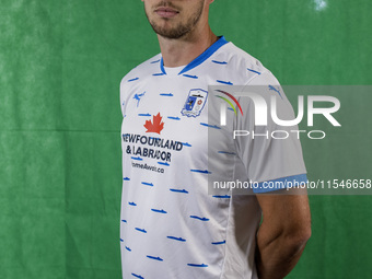 Dean Campbell of Barrow during the Barrow AFC Photocall at Holker Street in Barrow-in-Furness, on September 4, 2024. (