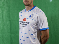 Dean Campbell of Barrow during the Barrow AFC Photocall at Holker Street in Barrow-in-Furness, on September 4, 2024. (