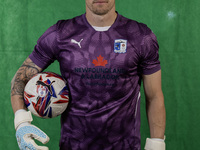 Paul Farman of Barrow during the Barrow AFC Photocall at Holker Street in Barrow-in-Furness, England, on September 4, 2024. (