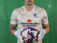 Paul Farman of Barrow during the Barrow AFC Photocall at Holker Street in Barrow-in-Furness, England, on September 4, 2024. (