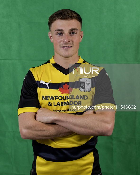 Robbie Gotts of Barrow during the Barrow AFC Photocall at Holker Street in Barrow-in-Furness, England, on September 4, 2024. 