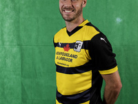 Sam Foley of Barrow during the Barrow AFC Photocall at Holker Street in Barrow-in-Furness, on September 4, 2024. (