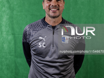 Barrow manager Stephen Clemence during the Barrow AFC Photocall at Holker Street in Barrow-in-Furness, on September 4, 2024. (