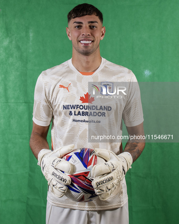 Barrow's Wyll Stanway during the Barrow AFC Photocall at Holker Street in Barrow-in-Furness, on September 4, 2024. 