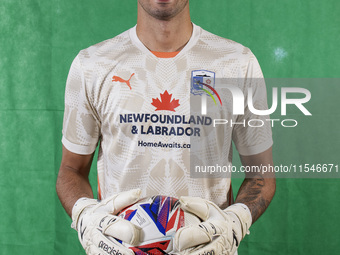 Barrow's Wyll Stanway during the Barrow AFC Photocall at Holker Street in Barrow-in-Furness, on September 4, 2024. (