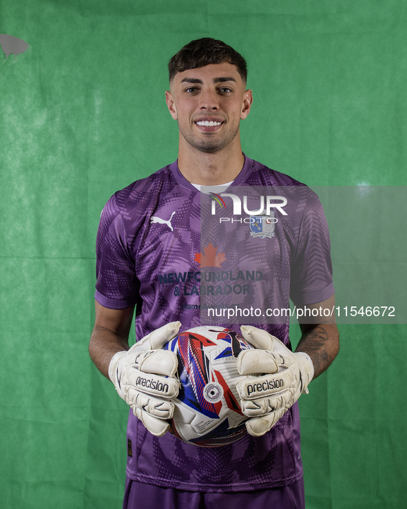 Barrow's Wyll Stanway during the Barrow AFC Photocall at Holker Street in Barrow-in-Furness, on September 4, 2024. 