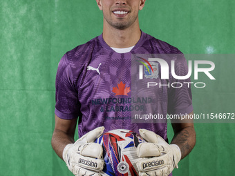 Barrow's Wyll Stanway during the Barrow AFC Photocall at Holker Street in Barrow-in-Furness, on September 4, 2024. (