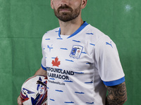 David Worrall of Barrow during the Barrow AFC Photocall at Holker Street in Barrow-in-Furness, on September 4, 2024. (