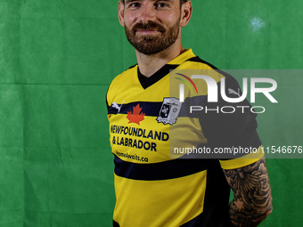 David Worrall of Barrow during the Barrow AFC Photocall at Holker Street in Barrow-in-Furness, on September 4, 2024. (