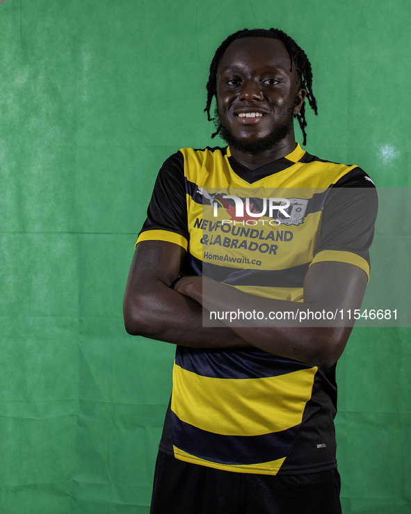 Katia Kouyate of Barrow during the Barrow AFC Photocall at Holker Street in Barrow-in-Furness, on September 4, 2024. 