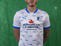 Connor Mahoney of Barrow during the Barrow AFC Photocall at Holker Street in Barrow-in-Furness, on September 4, 2024. (