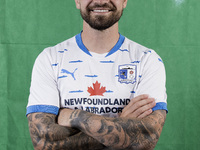 Dom Telford of Barrow during the Barrow AFC Photocall at Holker Street in Barrow-in-Furness, on September 4, 2024. (