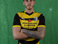 Connor Mahoney of Barrow during the Barrow AFC Photocall at Holker Street in Barrow-in-Furness, on September 4, 2024. (