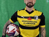 Dom Telford of Barrow during the Barrow AFC Photocall at Holker Street in Barrow-in-Furness, on September 4, 2024. (