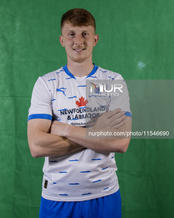 Barrow's Ged Garner during the Barrow AFC Photocall at Holker Street in Barrow-in-Furness, United Kingdom, on September 4, 2024. 