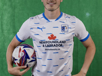 Dean Campbell of Barrow during the Barrow AFC Photocall at Holker Street in Barrow-in-Furness, England, on September 4, 2024. (