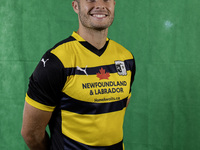 Andrew Dallas of Barrow during the Barrow AFC Photocall at Holker Street in Barrow-in-Furness, England, on September 4, 2024. (