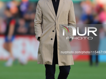 Arsenal Manager Jonas Eidevall before the UEFA Women's Champions League Group Three 1st Round Semi-Final match between Arsenal and Glasgow R...