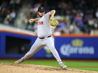 Boston Red Sox pitcher Justin Slaten #63 throws during the seventh inning of the baseball game against the New York Mets at Citi Field in Co...