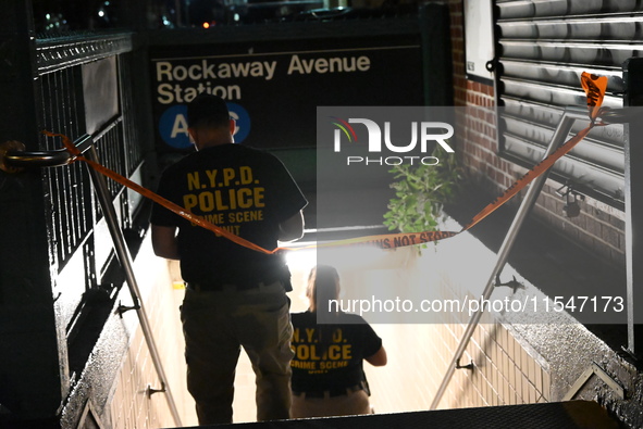 A 47-year-old male is shot in the head and killed at the Rockaway Avenue C Train Station on Fulton Street and Thomas S Boyland Street in Bro...