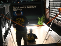 A 47-year-old male is shot in the head and killed at the Rockaway Avenue C Train Station on Fulton Street and Thomas S Boyland Street in Bro...