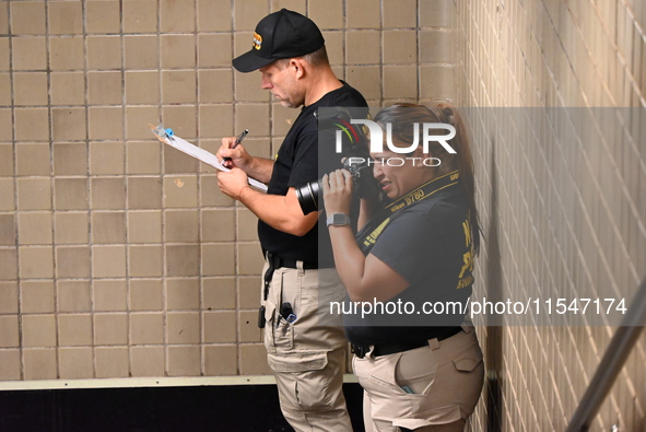 A 47-year-old male is shot in the head and killed at the Rockaway Avenue C Train Station on Fulton Street and Thomas S Boyland Street in Bro...