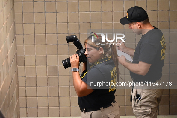 A 47-year-old male is shot in the head and killed at the Rockaway Avenue C Train Station on Fulton Street and Thomas S Boyland Street in Bro...