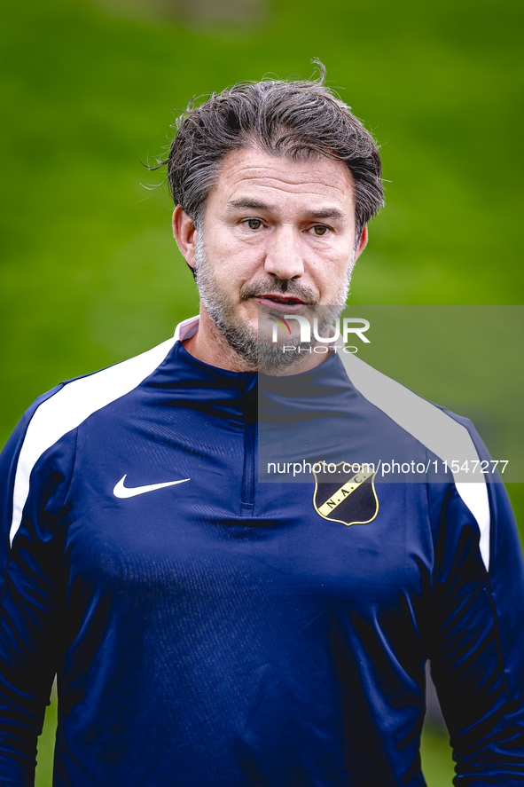 NAC trainer Carl Hoefkens during the match Schalke 04 vs. NAC (friendly) at the Parkstadium for the Dutch Eredivisie season 2024-2025 in Gel...