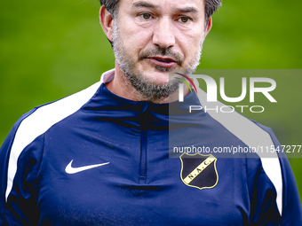 NAC trainer Carl Hoefkens during the match Schalke 04 vs. NAC (friendly) at the Parkstadium for the Dutch Eredivisie season 2024-2025 in Gel...