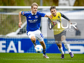 SC Schalke 04 player Martin Wasinski and NAC player Roy Kuijpers during the match Schalke 04 vs. NAC (friendly) at the Parkstadium for the D...