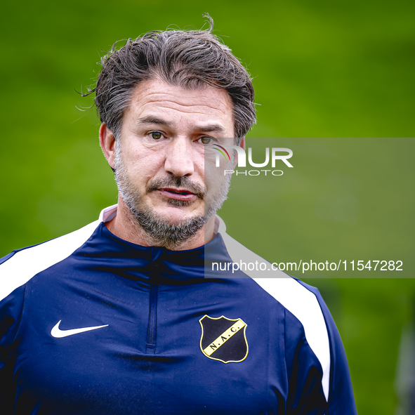 NAC trainer Carl Hoefkens during the match Schalke 04 vs. NAC (friendly) at the Parkstadium for the Dutch Eredivisie season 2024-2025 in Gel...