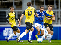 SC Schalke 04 player Ilyes Hamache and NAC player Max Balard during the match Schalke 04 vs. NAC (friendly) at the Parkstadium for the Dutch...