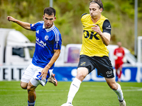 SC Schalke 04 player Mehmet Can Aydin and NAC player Elias Mar Omarsson during the match Schalke 04 vs. NAC (friendly) at the Parkstadium fo...