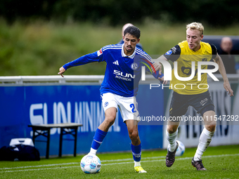 SC Schalke 04 player Ilyes Hamache and NAC player Casper Staring during the match Schalke 04 vs. NAC (friendly) at the Parkstadium in Gelsen...