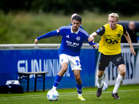 SC Schalke 04 player Ilyes Hamache and NAC player Casper Staring during the match Schalke 04 vs. NAC (friendly) at the Parkstadium in Gelsen...