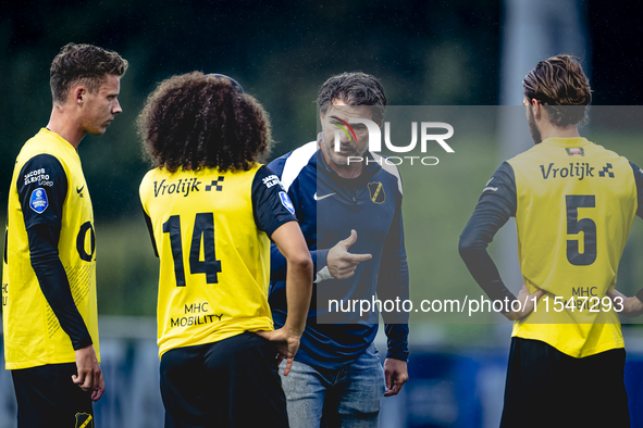 NAC trainer Carl Hoefkens during the match Schalke 04 vs. NAC (friendly) at the Parkstadium for the Dutch Eredivisie season 2024-2025 in Gel...