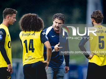 NAC trainer Carl Hoefkens during the match Schalke 04 vs. NAC (friendly) at the Parkstadium for the Dutch Eredivisie season 2024-2025 in Gel...