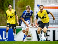 SC Schalke 04 player Martin Wasinski and NAC player Max Balard during the match Schalke 04 vs. NAC (friendly) at the Parkstadium for the Dut...