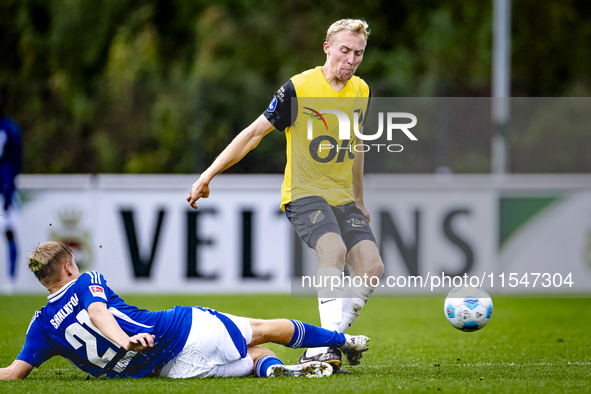 SC Schalke 04 player Martin Wasinski and NAC player Casper Staring during the match Schalke 04 vs. NAC (friendly) at the Parkstadium for the...