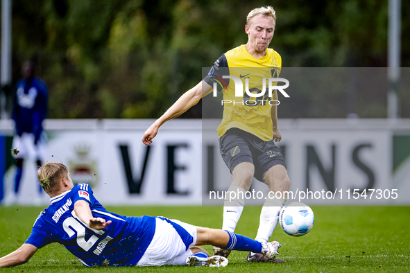 SC Schalke 04 player Martin Wasinski and NAC player Casper Staring during the match Schalke 04 vs. NAC (friendly) at the Parkstadium for the...