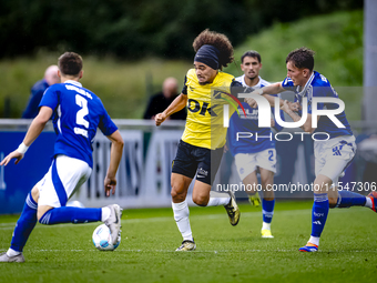 NAC player Adam Kaied and SC Schalke 04 player Max Gruger during the match Schalke 04 vs. NAC (friendly) at the Parkstadium for the Dutch Er...