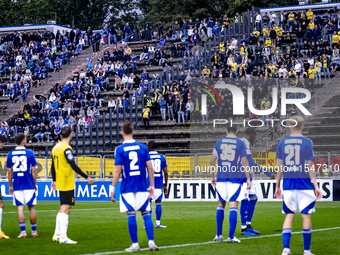 During the match Schalke 04 vs. NAC (friendly) at the Parkstadt Stadium for the Dutch Eredivisie season 2024-2025 in Gelsenkirchen, Germany,...