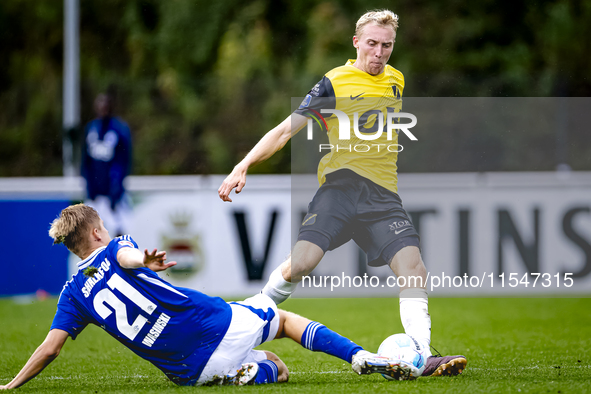 SC Schalke 04 player Martin Wasinski and NAC player Casper Staring during the match Schalke 04 vs. NAC (friendly) at the Parkstadium for the...