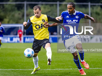 NAC player Boyd Lucassen and SC Schalke 04 player Anton Leander Donkor during the match Schalke 04 vs. NAC (friendly) at the Parkstadium for...