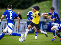 NAC player Adam Kaied and SC Schalke 04 player Max Gruger during the match Schalke 04 vs. NAC (friendly) at the Parkstadium for the Dutch Er...