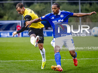 NAC player Boyd Lucassen and SC Schalke 04 player Anton Leander Donkor during the match Schalke 04 vs. NAC (friendly) at the Parkstadium for...