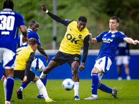 NAC player Cherrion Valerius and SC Schalke 04 player Felipe Sanchez during the match Schalke 04 vs. NAC (friendly) at the Parkstadium for t...